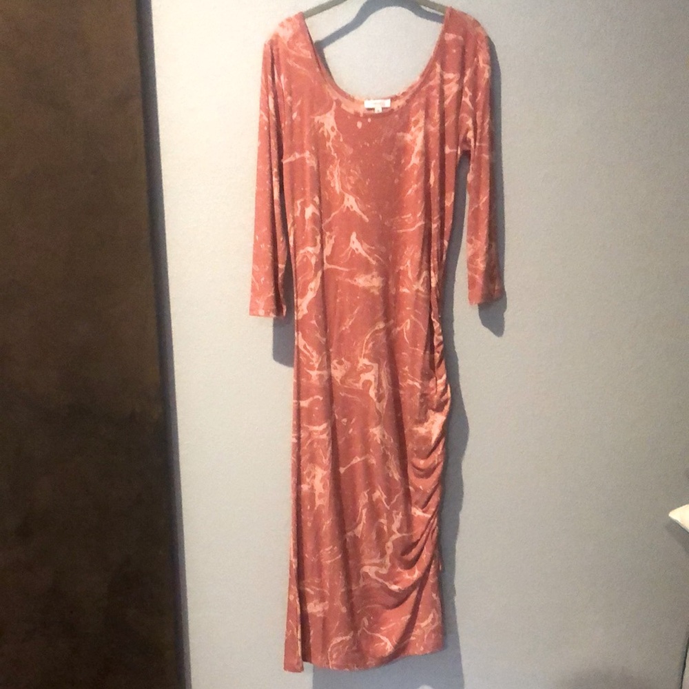 Elegant Pink Marble Dress NWOT